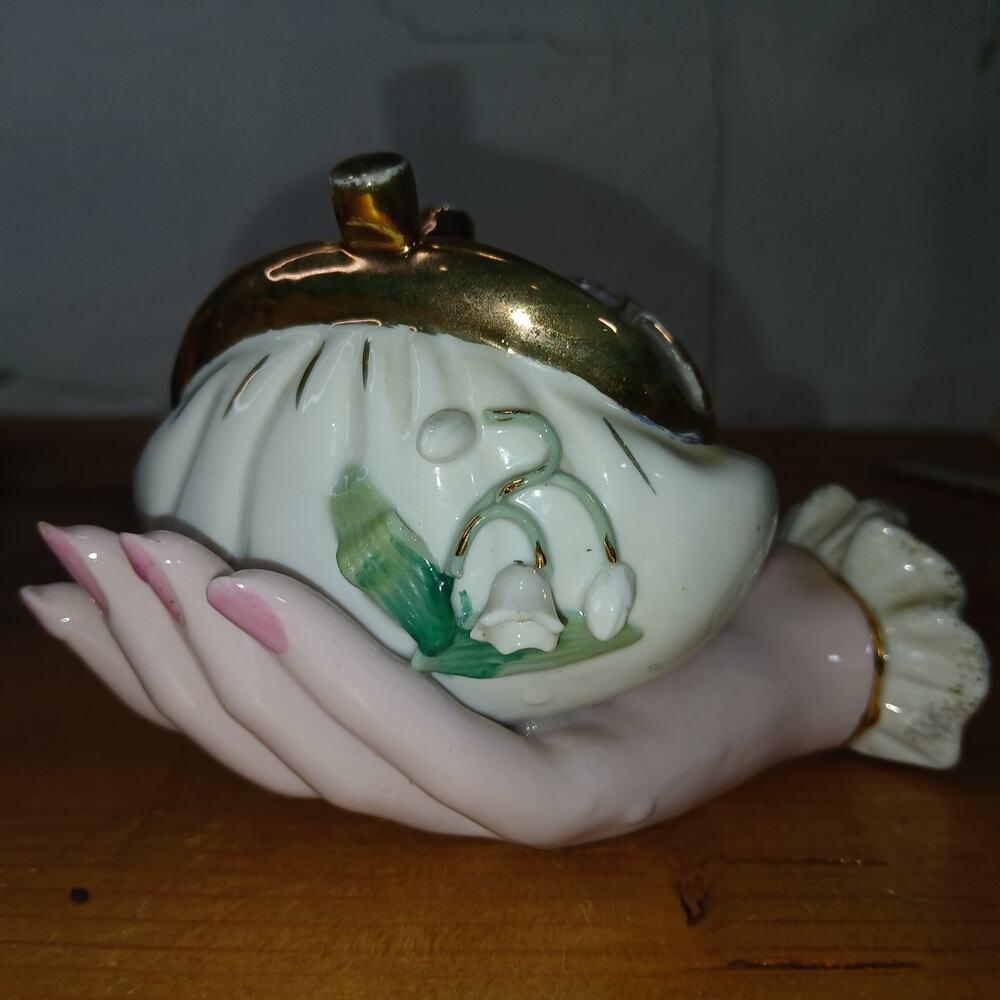 1950's-60's Vintage Napco Lily of the valley pouch on hand glued